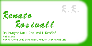 renato rosivall business card