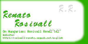 renato rosivall business card